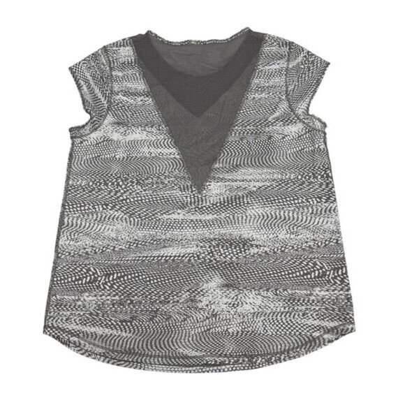 Lululemon For The Run Short Sleeve Swerve Vapor Metal Grey Size 8 - Picture 7 of 8